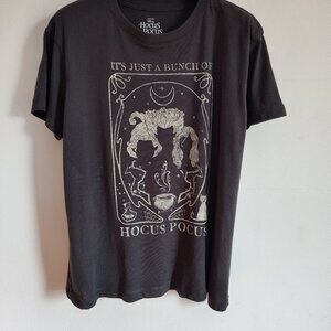 Ladies SZ L Disney Hocus Pocus Grey Graphic T-Shirt